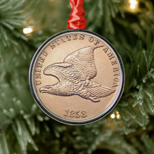 Flying Eagle Penny Metalen Ornament