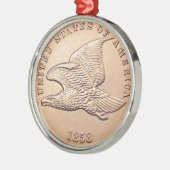 Flying Eagle Penny Metalen Ornament (Links)