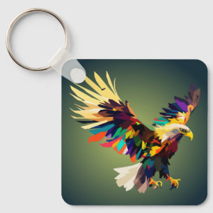Flying Eagle pop kunst Sleutelhanger