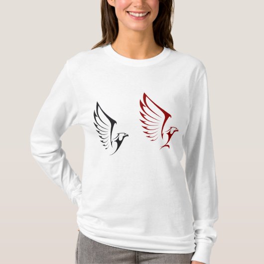 Flying Eagles Bold Bird Illustration T-shirt (Voorkant)