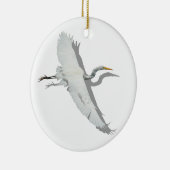 Flying Egret Keramisch Ornament (Rechts)