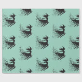 Flying Enchantress Teal Background Cadeaupapier (Vlak)