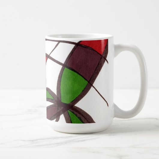 "Flying Fish" Conception abstraite Mug (Droite)