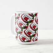 "Flying Fish" Tiled Abstract Design Mug (Devant gauche)