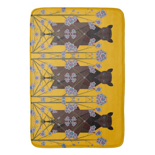 Flying Fox Mosterd Badmat (Voorkant Verticaal)