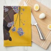 Flying Fox Mosterd Keukenhanddoek (Quarter Fold)