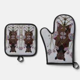 Flying Fox Sky Blue Ovenwant & Pannenlap Set