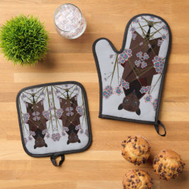 Flying Fox Sky Blue Ovenwant & Pannenlap Set