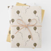 Flying Gold Balloons Inpakpapier Vel (In situ)