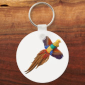 Flying Golden Pheasant Sleutelhanger (Voorkant)