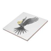 Flying Gray Cockatiel Parrot Tile Tegeltje (Zijkant)