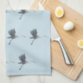 Flying Great Blue Heron Pattern Theedoek (Quarter Fold)