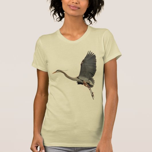 Flying Great Blue Heron Wildlife Shirt (Voorkant)
