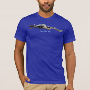 Flying Great Blue Heron Wildlife T-Shirt