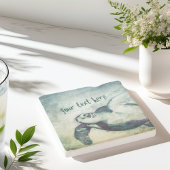 Flying Green Zee Turtle | Aangepast Onderzetter st