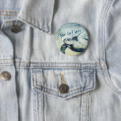 Flying Green Zee Turtle | Button Pin (In situ)