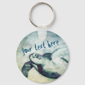 Flying Green Zee Turtle | SLEUTELHANGER (Voorkant)