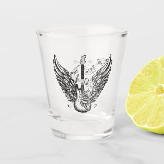 Flying Guitar Shot Glass Glas