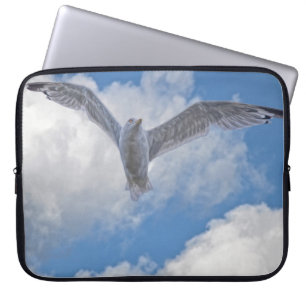 Flying Gull Bird Wildlife Birdlover Gift Laptop Sleeve