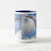 Flying Gull & Clouds Wildlife Birdlover Gift Mok (Midden)