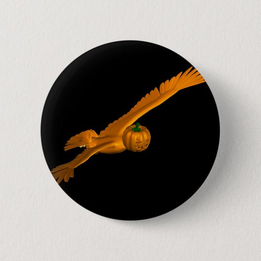 Flying Halloween Eagle Ronde Button 5,7 Cm (Voorkant)