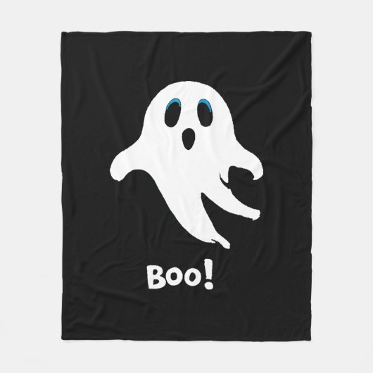 Flying Halloween Ghost Fleece Deken (Voorkant)