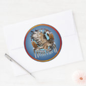 Flying Hawk Dreamcatcher Sticker (Envelop)