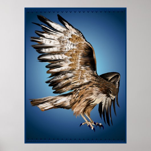 Flying Hawk Print (Voorkant)