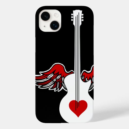 Flying Heart Guitar Coque-Mate coque iphone (Verso)