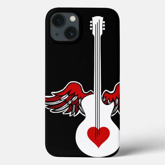 Flying Heart Guitar Coque-Mate coque iphone (Verso)