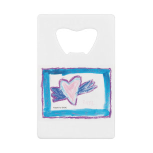 Flying Heart - Kinder kunst voor CHOC Kredietkaart Flessenopener