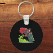 Flying Hero With Trash Can Costume For Take Out Th Sleutelhanger (Voorkant)