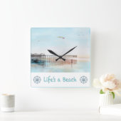 Flying High at Low Tide Vierkante Klok (Huis)