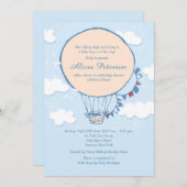 Flying High Boy Baby Shower Invitations Kaart (Voorkant / Achterkant)