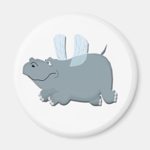Flying Hippo Magneet