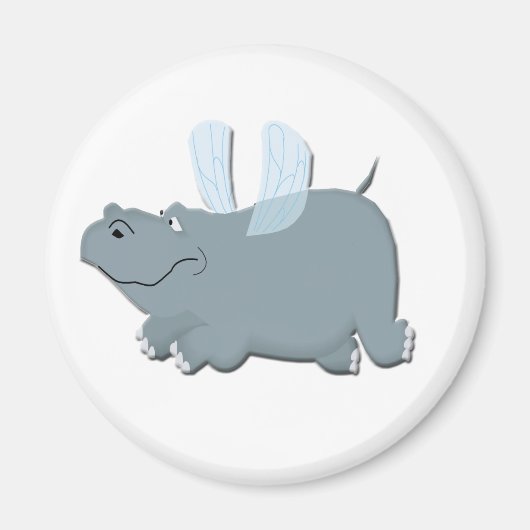 Flying Hippo Magneet (Voorkant)