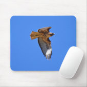 Flying Juvenile Red-Tailed Hawk Wildlife Mousepad Muismat (Met muis)