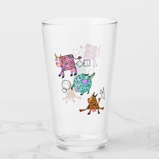 Flying Koeien Glass Glas (Voorkant)