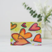 Flying Laugh Hearts Briefkaart (Staand voorkant)
