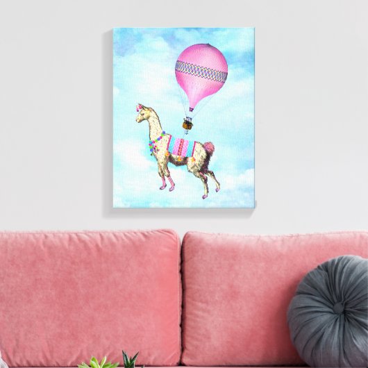 Flying Llama Canvas (Insitu (Woonkamer))