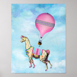 Flying Llama Poster