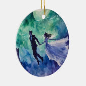 Flying Lovers - Waterverf Schilderen Keramisch Ornament (Rechts)