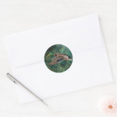 Flying Male Mallard Duck (Drake) Wilde Sticker (Envelop)