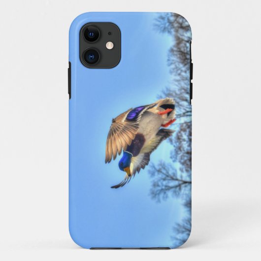 Flying Mallard Duck Drake Wildlife Foto Case-Mate iPhone Case (Achterkant)