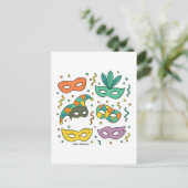 Flying Masks Briefkaart (Staand voorkant)