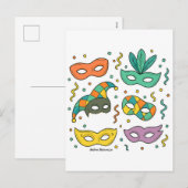 Flying Masks Feestdagenkaart (Voorkant / Achterkant)
