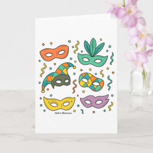 Flying Masks Kaart (Orchidee)