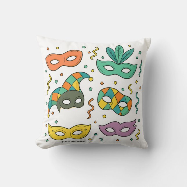 Flying Masks Kussen (Voorkant)