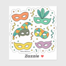 Flying Masks Sticker