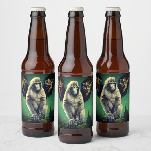 Flying Monkey Bier Flessenetiket Bier Etiket (Flessen)